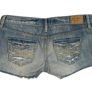 Abercrombie & Fitch Low Rise W 25 Sz 0 Vintage Distressed Jean Shorts